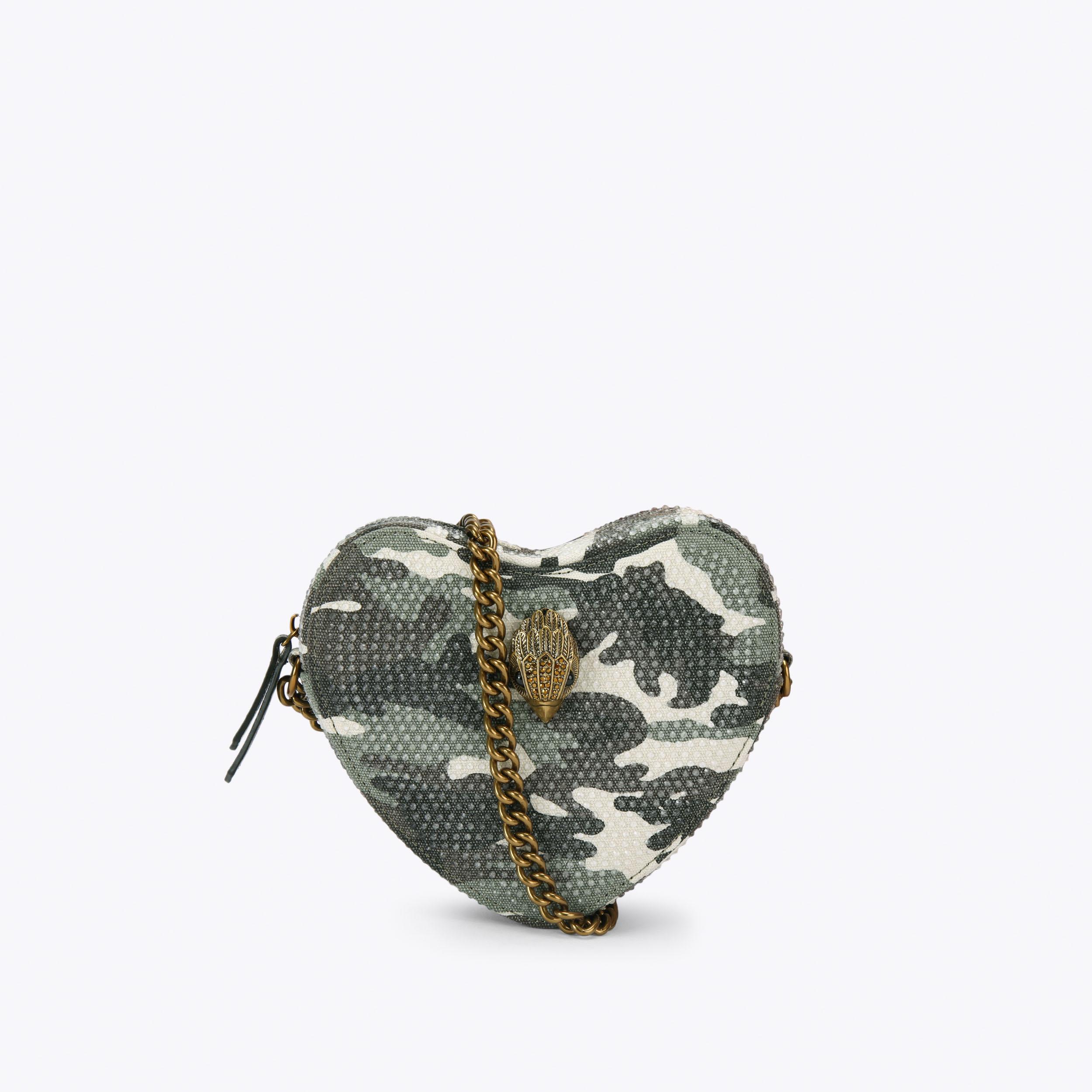 Kurt Geiger London Fabric Kensington Heart Bag - Green