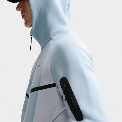 Men's Nithtke Tech Fleece Pro Windrunner Full-Zip Jacket - Light Armory Blue/Football Grey/Black
