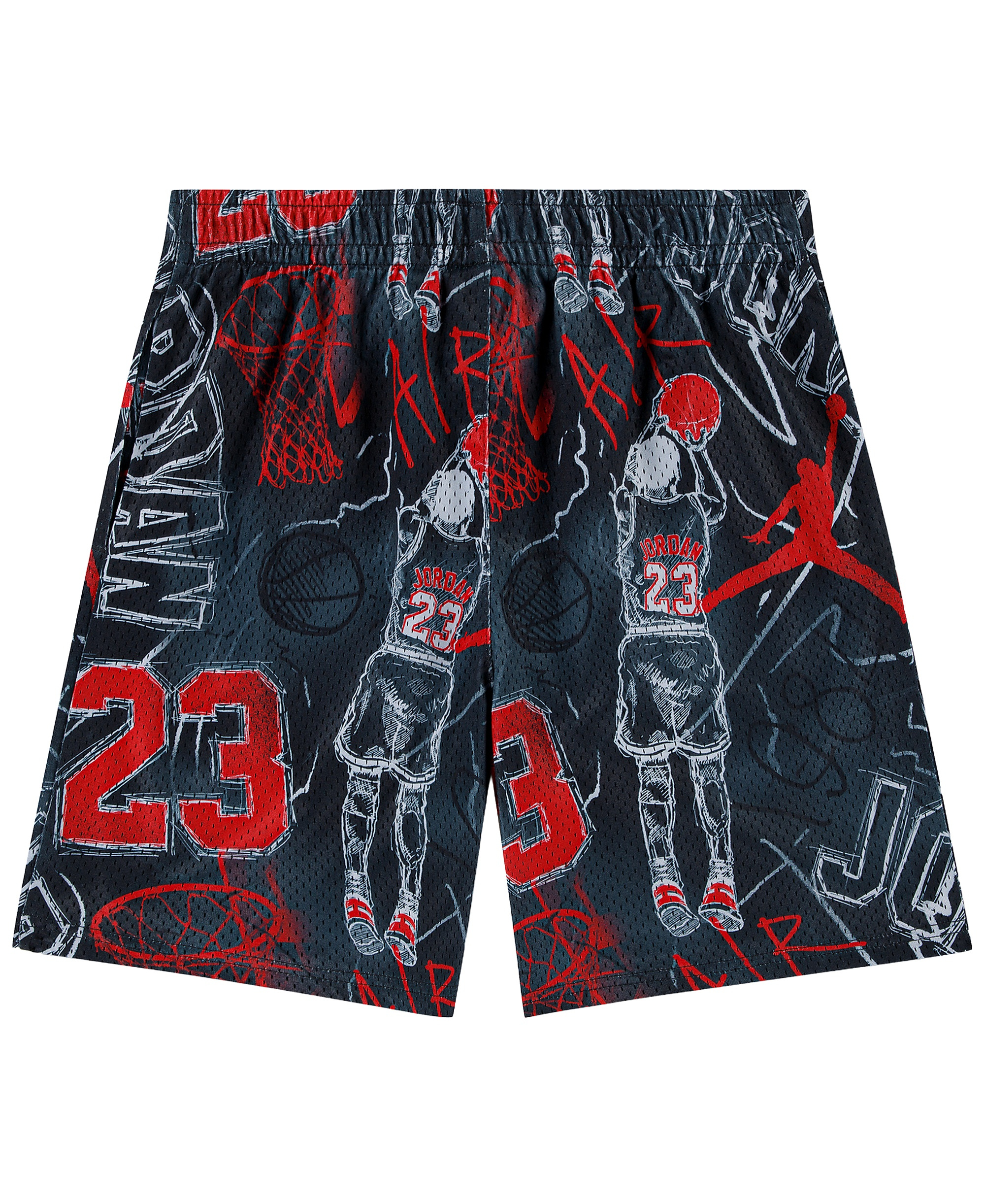 Jordan Boys' 8-20 Notebook Doodle Printed Shorts - Black