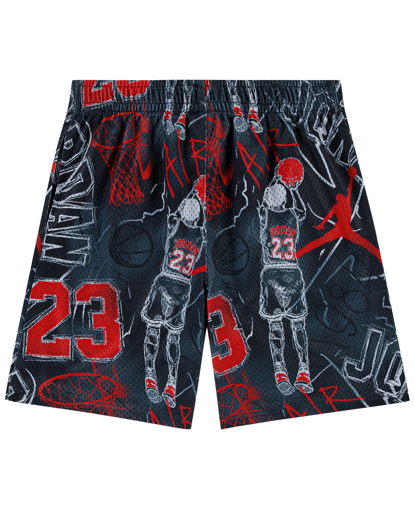 Jordan Boys' 8-20 Notebook Doodle Printed Shorts - Black