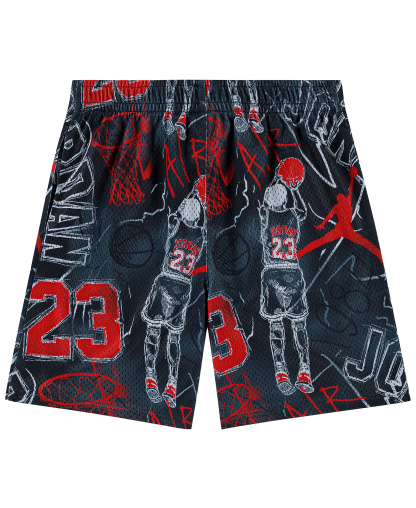 Jordan Boys' 8-20 Notebook Doodle Printed Shorts - Black