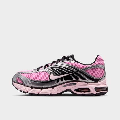 Women's Nithtke Air Max Moto 2K Casual Shoes - Part 2 - Pink Rise/Metallic Silver/Black/Pearl Pink - Left shoe facing left. Outside of the shoe.
