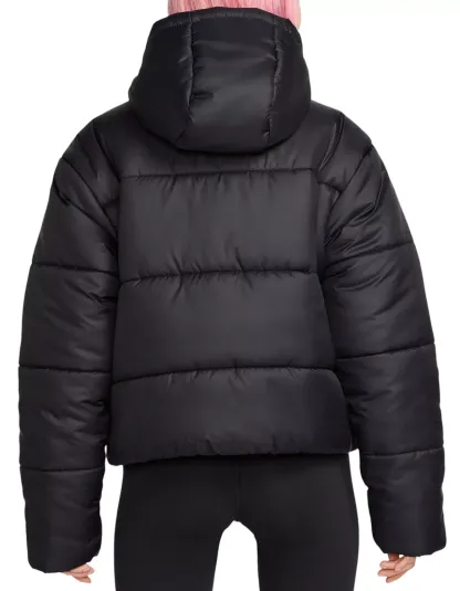Nike Women's Sportswear Classic Puffer Therma-FIT Loose Hooded Jacket — Black