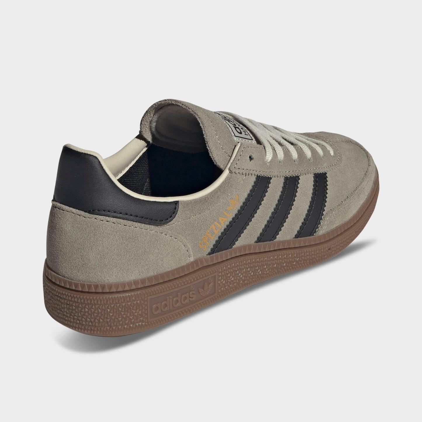 Big Kids' adidas Originals Handball Spezial Casual Shoes - Part 1 - Silver Pebble/Core Black/Gum - Back view