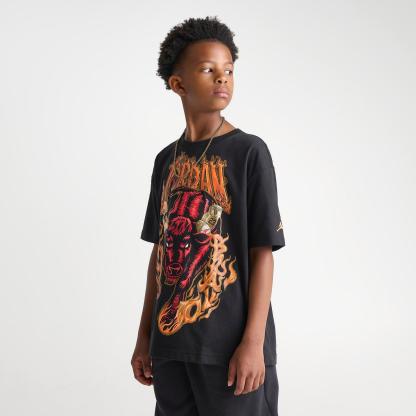 Big Kids' Jordan Toro Bravo Retro Graphic T-Shirt - Black - view 3