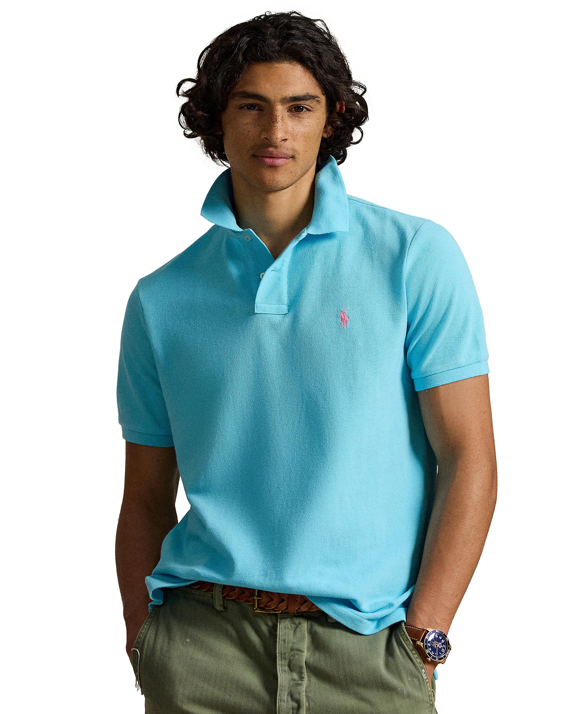 Polo Ralph Lauren Men's Classic-Fit Mesh Polo Shirt - Turquoise Nova