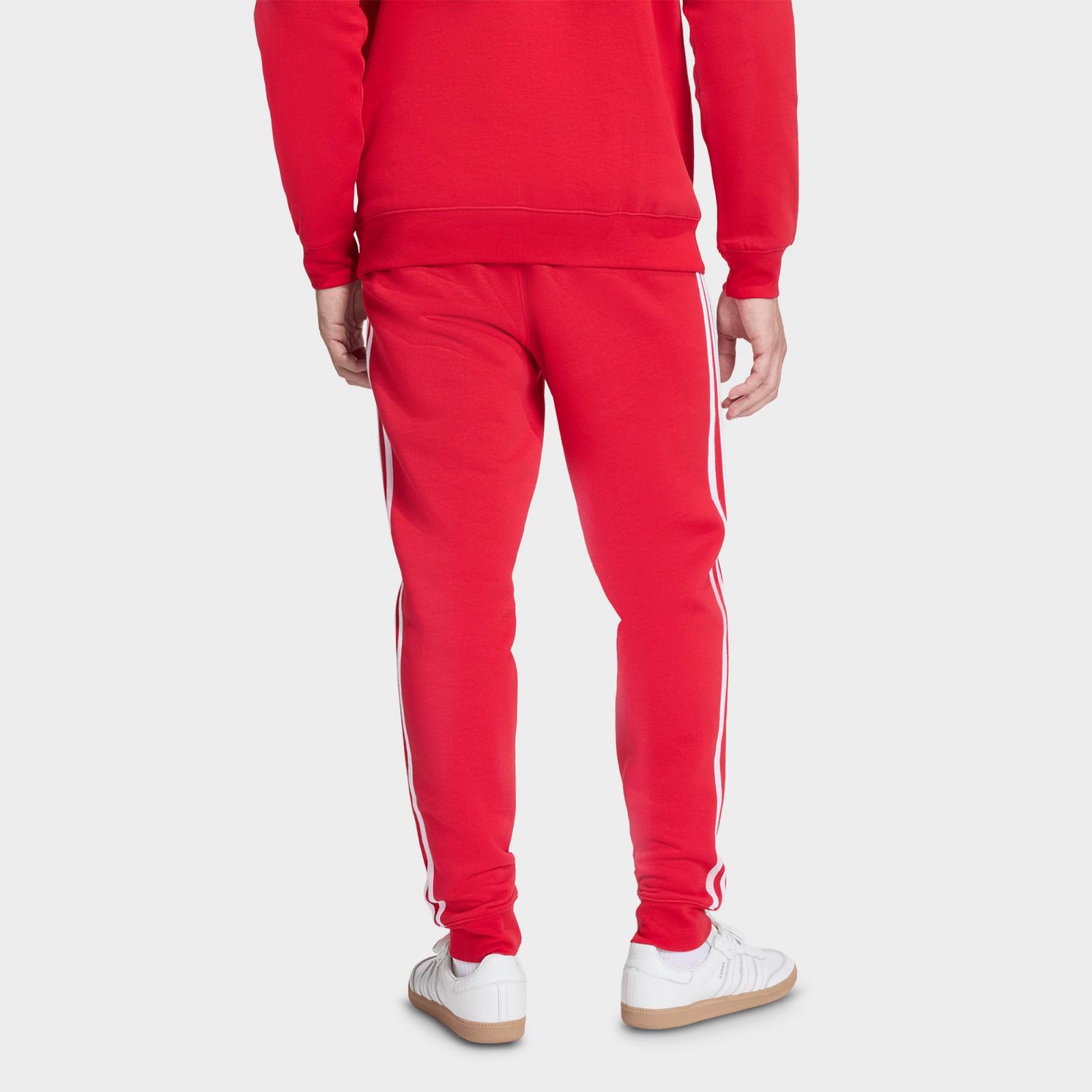 Men's adidas Originals adicolor 3-Stripes Fleece Jogger Pants - Better Scarlet - view 3
