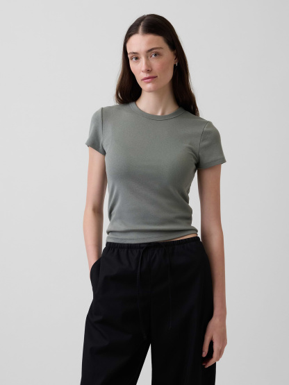 Modern Crew T-Shirt - Vintage palm green