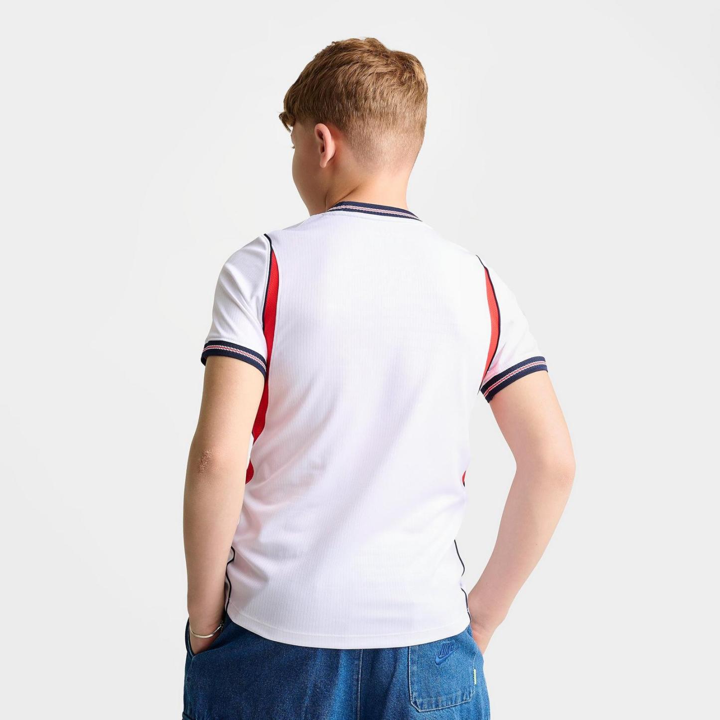 Big Kids' Nike England 26 Stadium Home Dri-FIT Replica Soccer Jersey - White/Speed Red/Obsidian