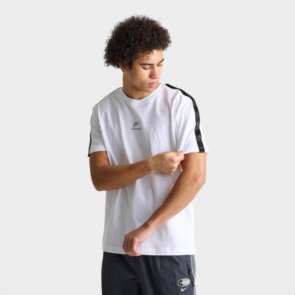 Men's Nike Sportswear Air Max Short-Sleeve Taped T-Shirt - White/Black