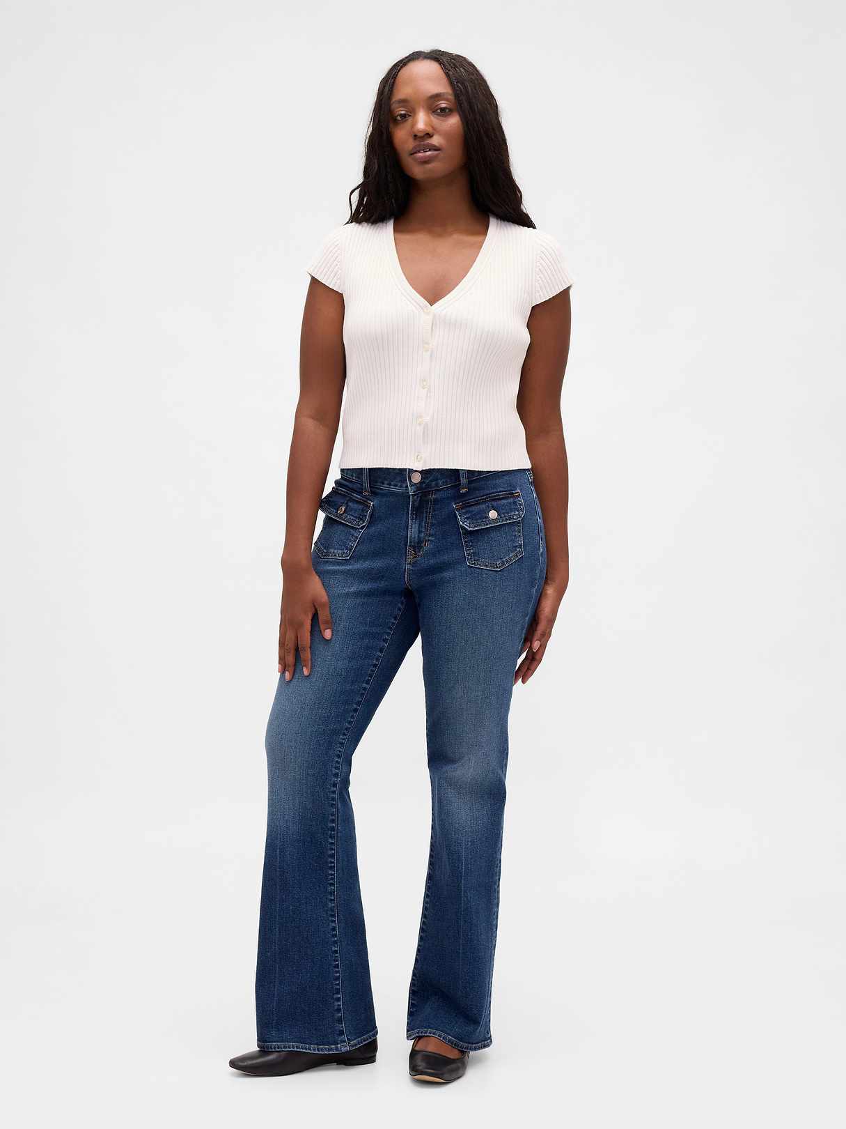 Low Rise Long & Lean Jeans - Medium wash