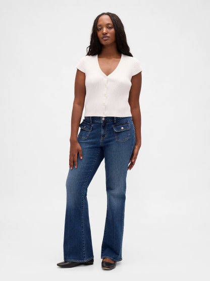 Low Rise Long & Lean Jeans - Medium wash