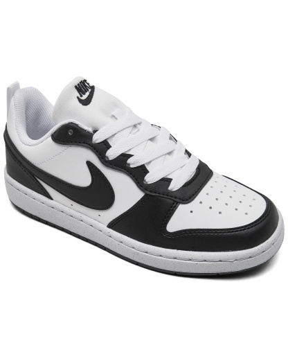 Nike Big Kids Court Borough Low Recraft Casual Sneakers from Finish Line - White, Black