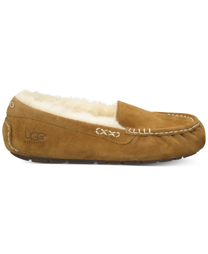 UGG® Women's Ansley Slip On Moccasin Slippers - Chestnut