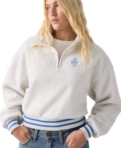 Levi's Women's Cotton-Blend Everyday Sweatshirt - Double Chest Crest Orbit Heather Gray