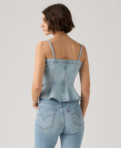 Levi's Women's Anderson Sleeveless Cotton Flounce Top - Face Value Flounce