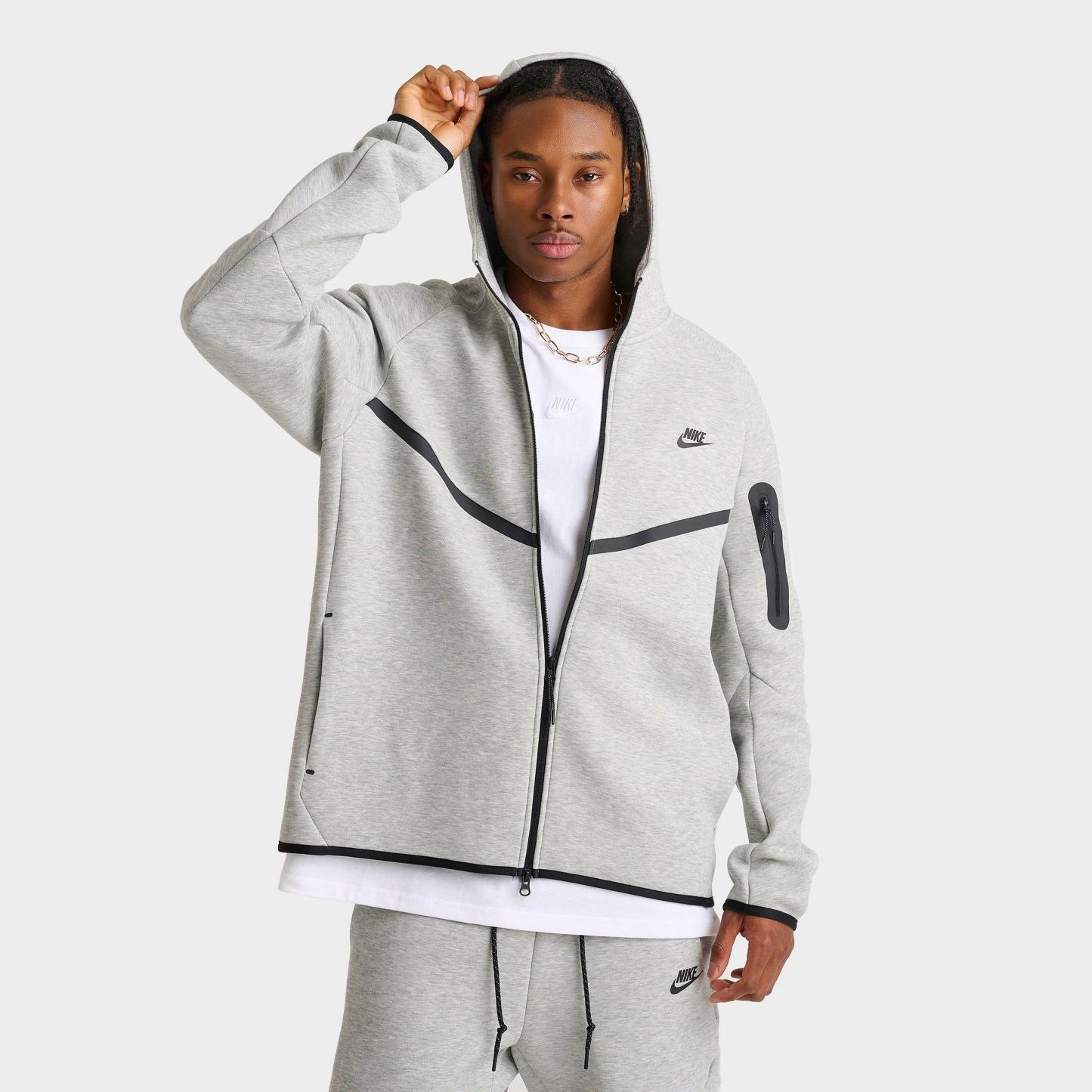Men's Nithtke Tech Fleece Windrunner Full-Zip Hoodie - Part 1 - Dark Grey Heather/Black