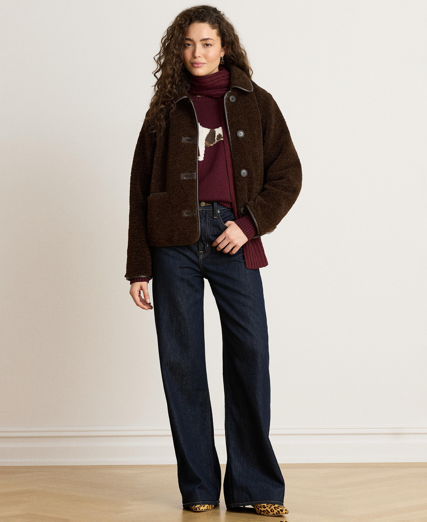 Lauren Ralph Lauren Women's Sherpa Jacket - Circuit Brown
