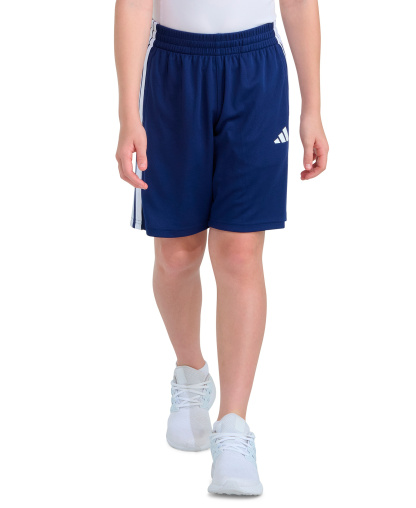 adidas Boys' 8-18 Elastic Waistband Drawcord Shorts - Dark Blue