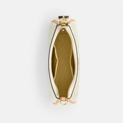 Teri Mini Crossbody Bag In Signature Leather - Gold/Light Lemon - view 4
