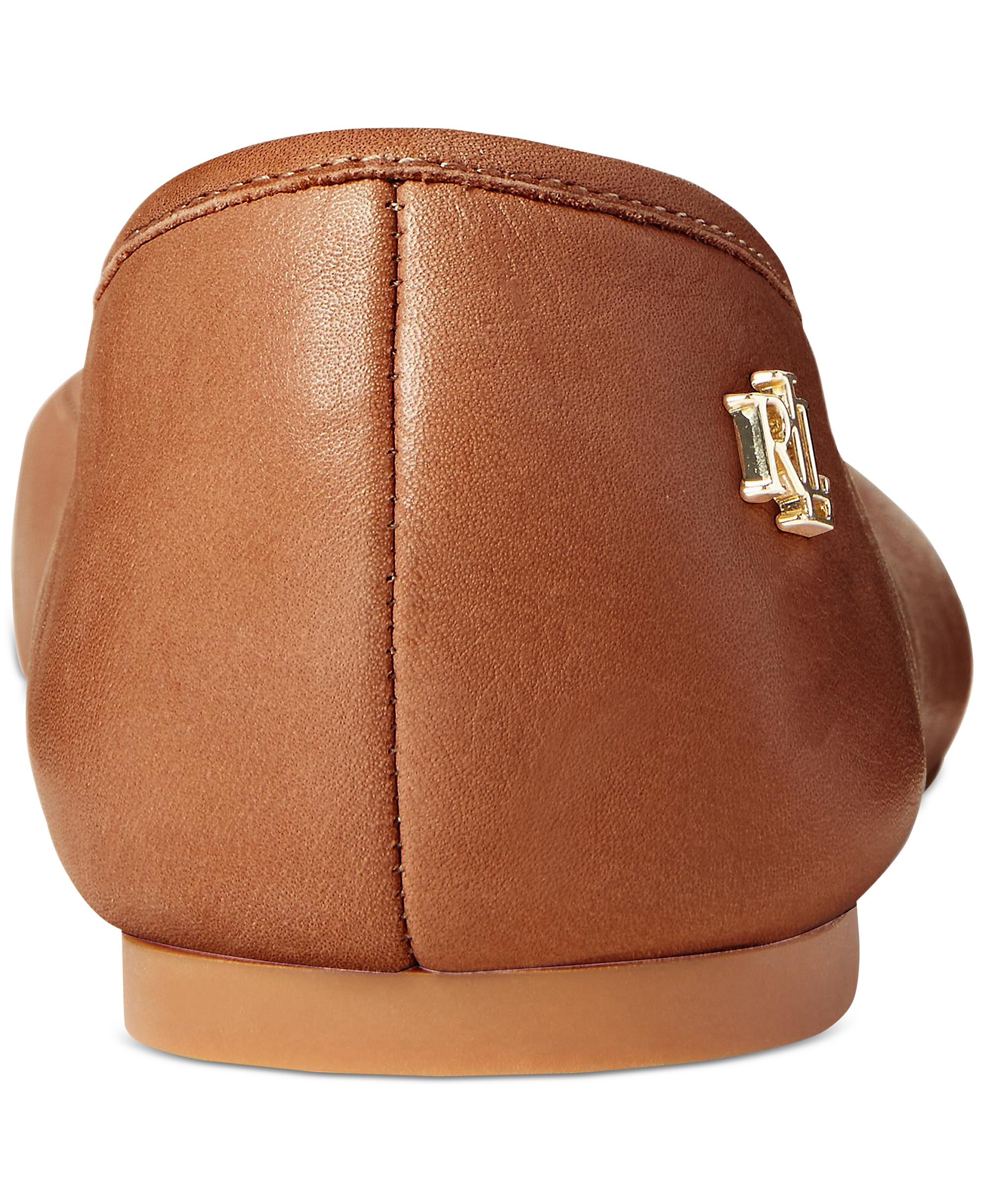 Lauren Ralph Lauren Women's Jayna Nappa Leather Slip-On Flats - Polo Tan