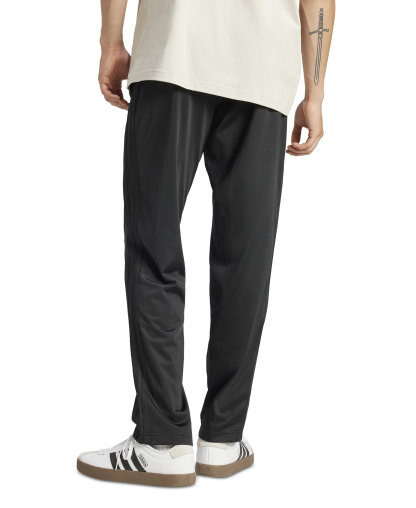 adidas Men's 3-Stripes Regular Open Hem Track Pants - Black/Black Patent
