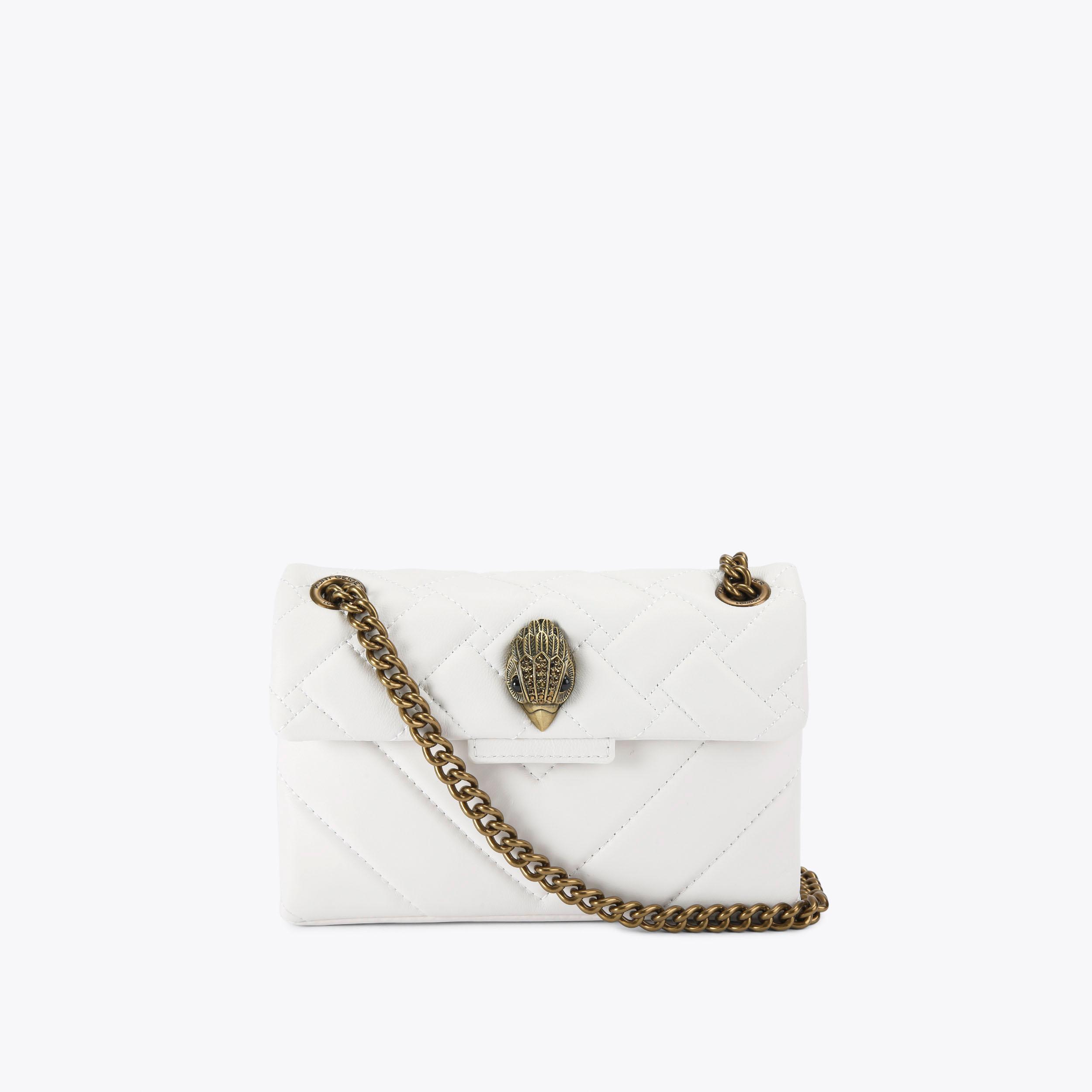 Kurt Geiger London Mini Leather Kensington Bag - White