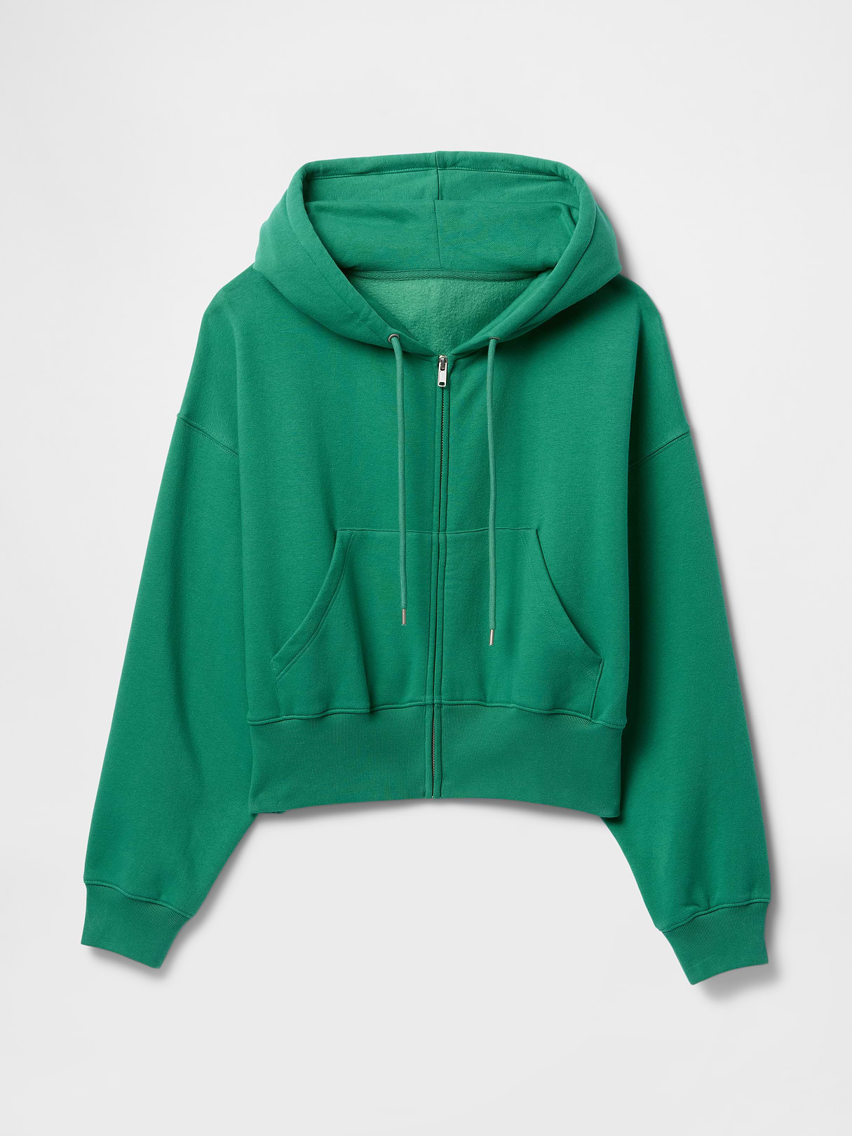 VintageSoft Wedge Zip Hoodie - Irish clover green
