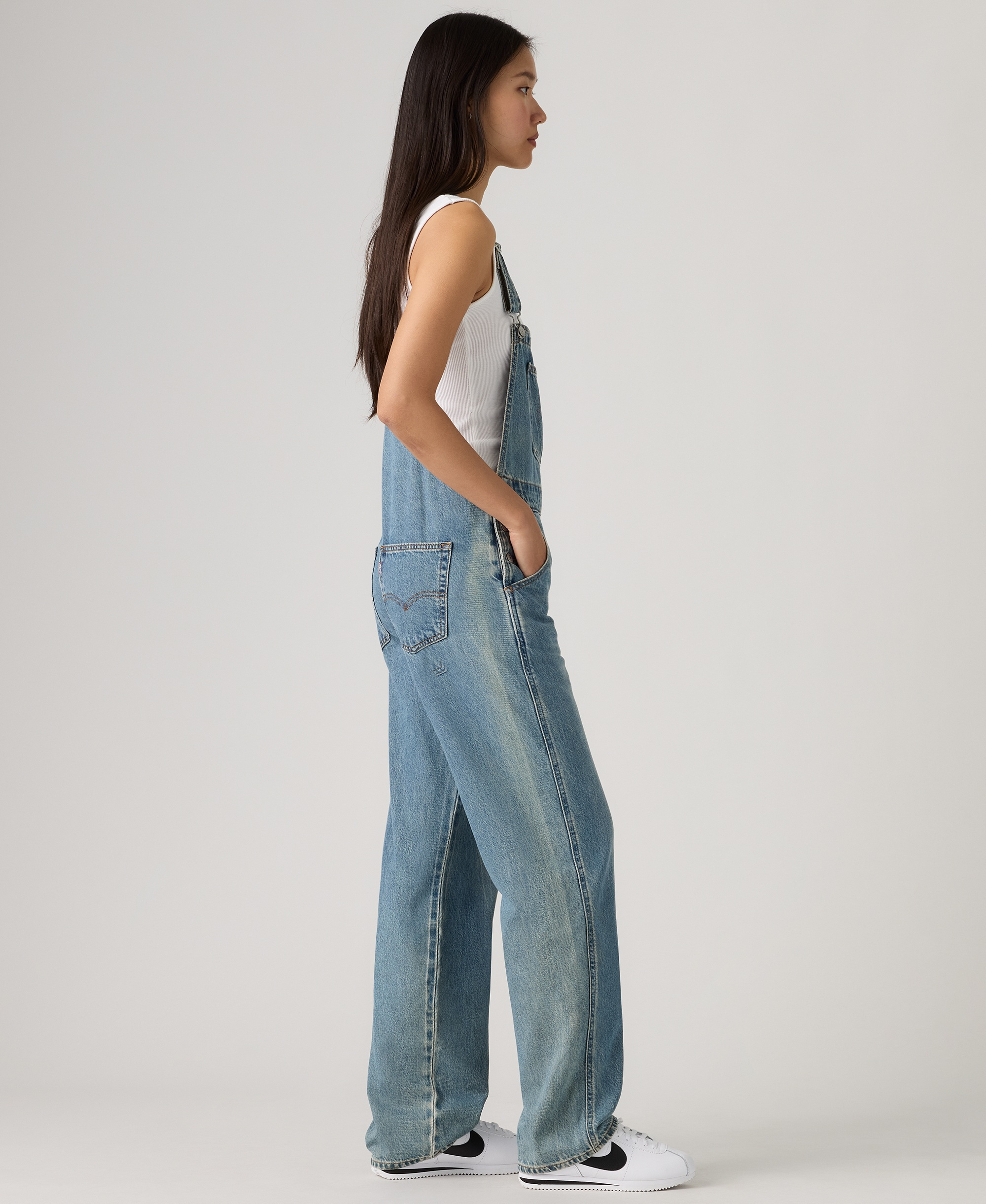Levi's Women's Vintage-Inspired Drapey Fit Denim Overalls - File Away