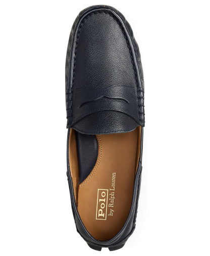 Polo Ralph Lauren Men's Anders Leather Collapsible Heel Driver Loafers - Blue