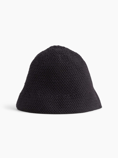 Knit Bucket Hat - Black