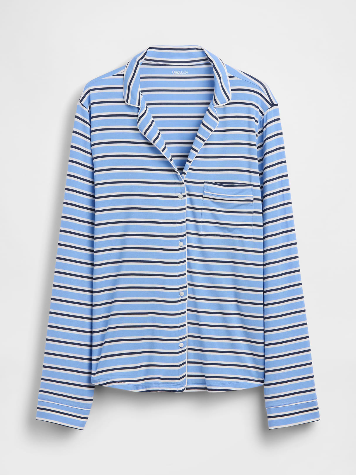 SoftMade Modal PJ Top - Tonal blue stripe