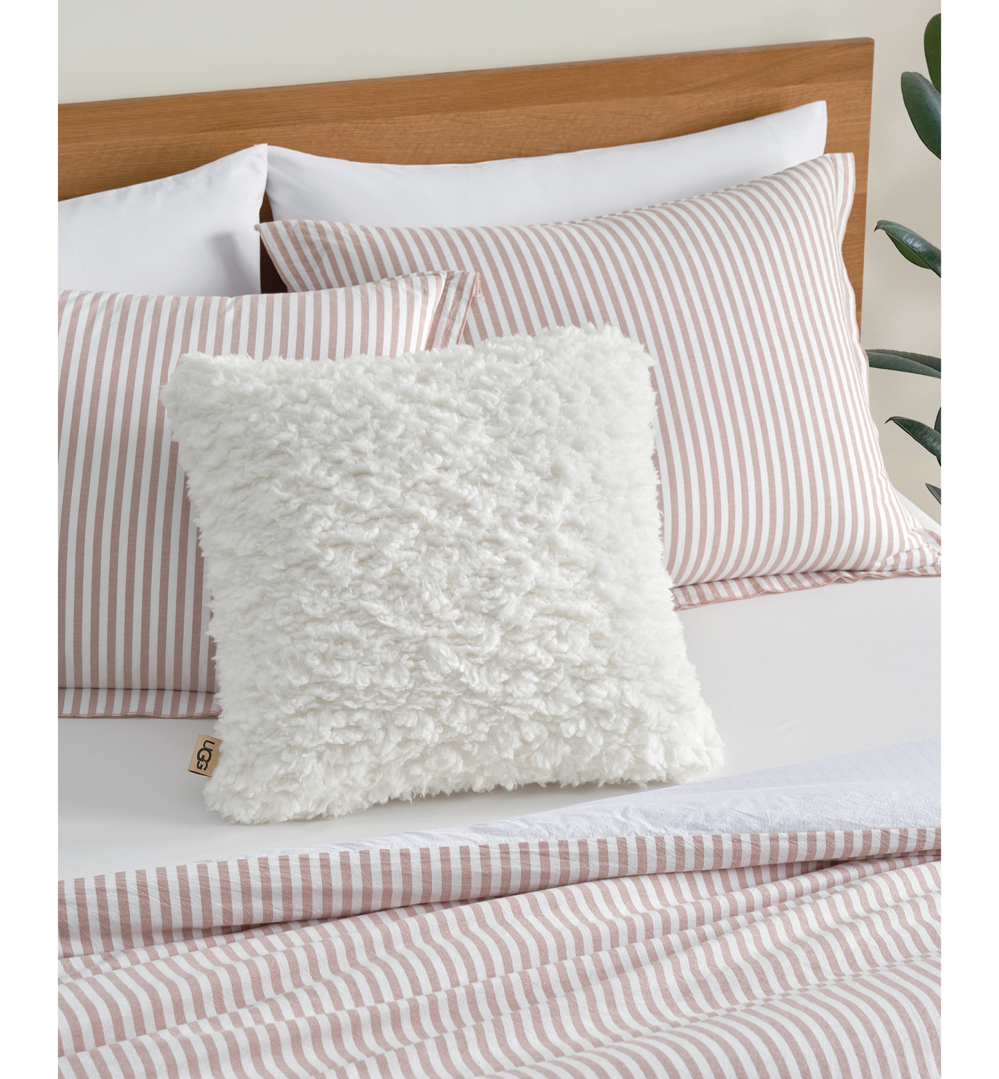 UGG® Shira Textured Decorative Pillow, 20" x 20" - Snow