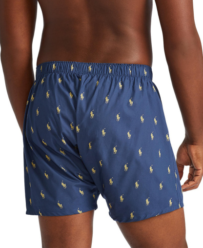 Polo Ralph Lauren Men's 3-Pack Classic Woven Cotton Boxers - Rustic Navy / Summer Stripe / Sag Harbor