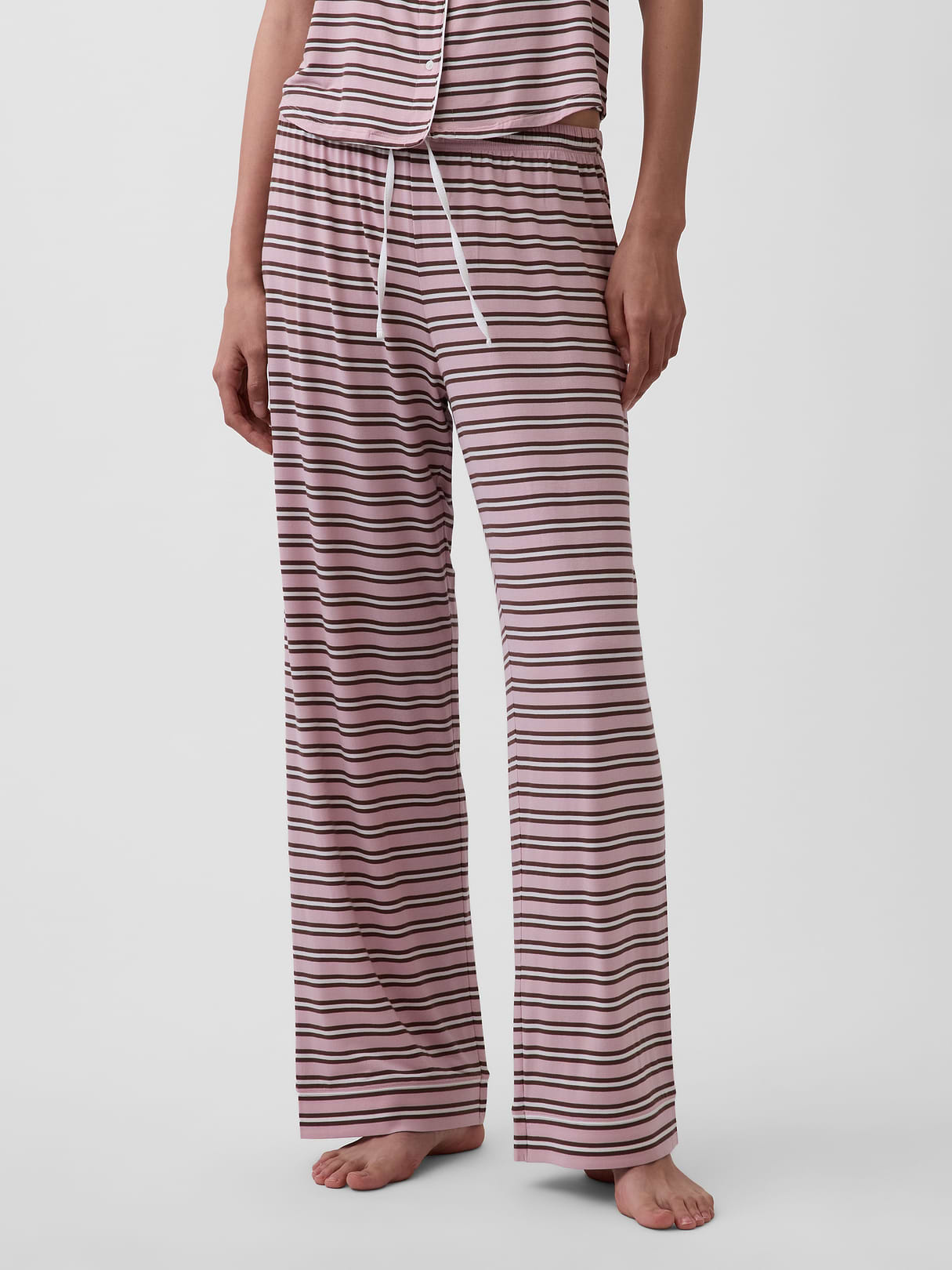 SoftMade Modal PJ Pants - Bold pink stripe