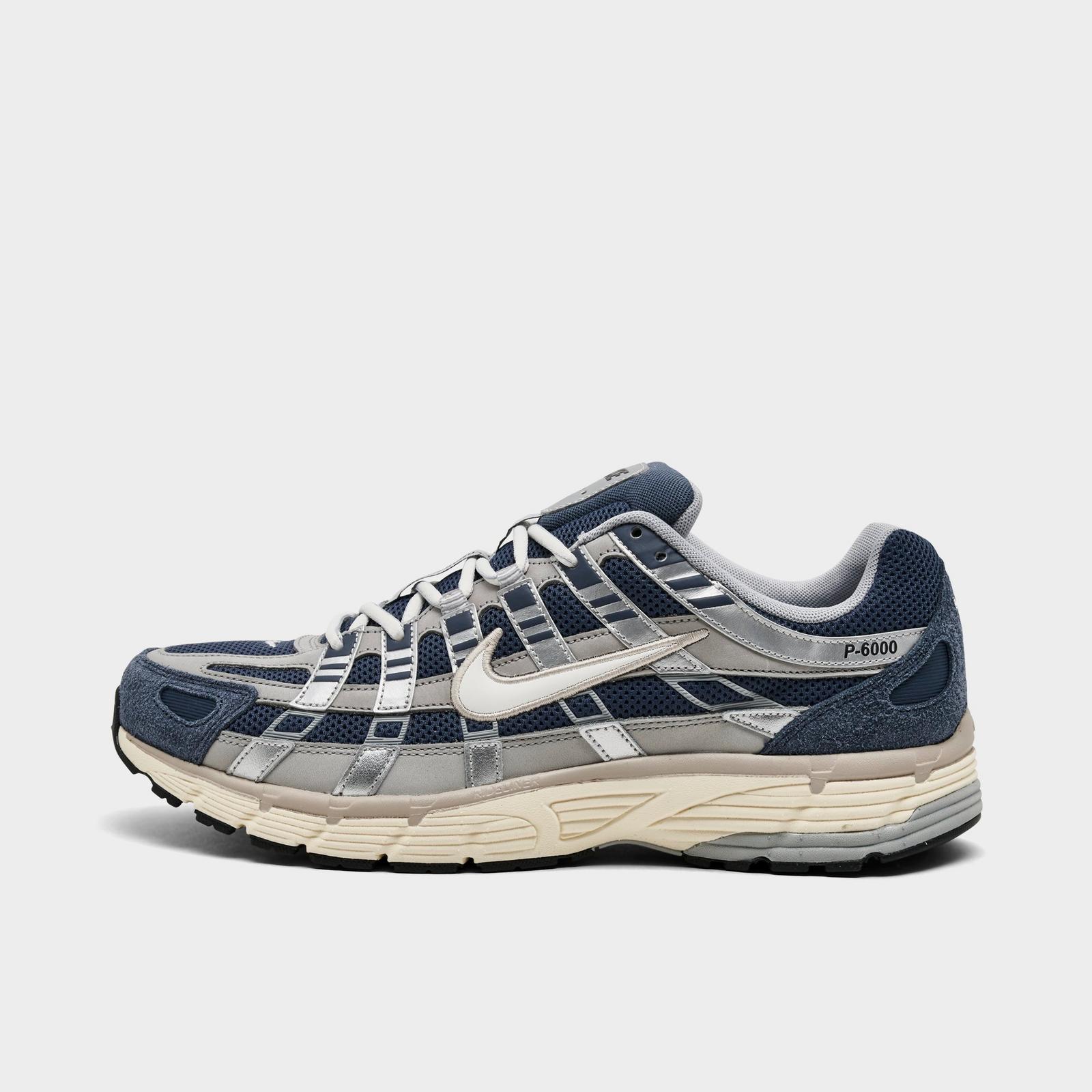 Men's Nike P-6000 Casual Shoes - Thunder Blue/Pale Ivory/Slate/Sail
