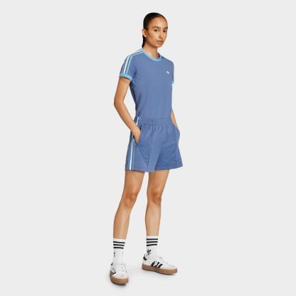 Women's adidas Originals Firebird Classic Shorts - Crew Blue/Light Blue/White - view 2