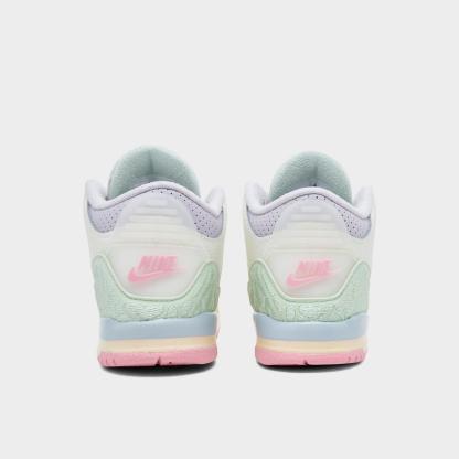 Kids' Toddler Air Jordan Retro 3 Basketball Shoes - Sail/Jade Aura/Aura/Iced Carmine/Muslin/Iris Whisper - view 4