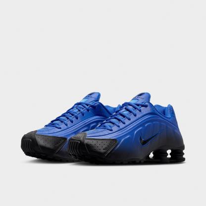 Men's Nithtke Shox R4 Casual Shoes - Racer Blue/Black/Black - Both shoes facing left