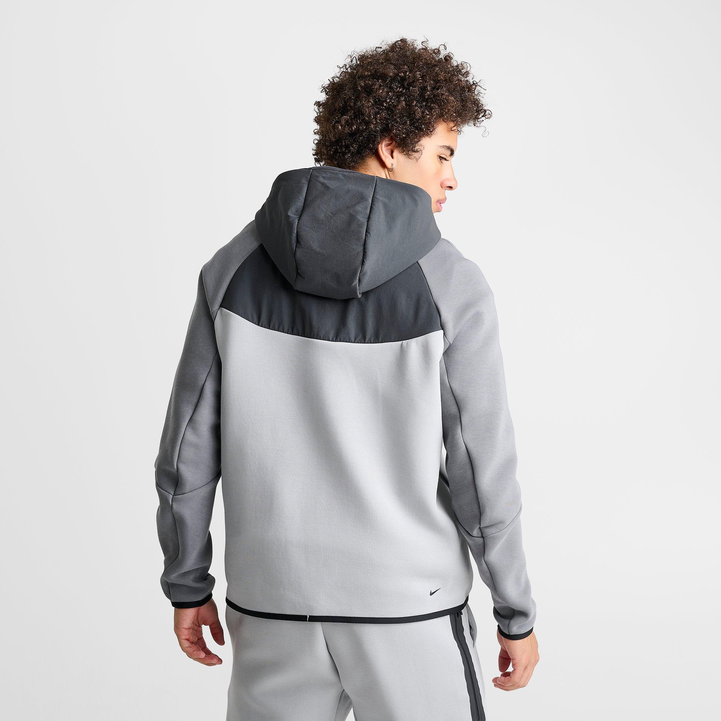 Men's Nithtke Tech Fleece Windrunner Full-Zip Jacket - Light Smoke Grey/Anthracite/Pink Foam