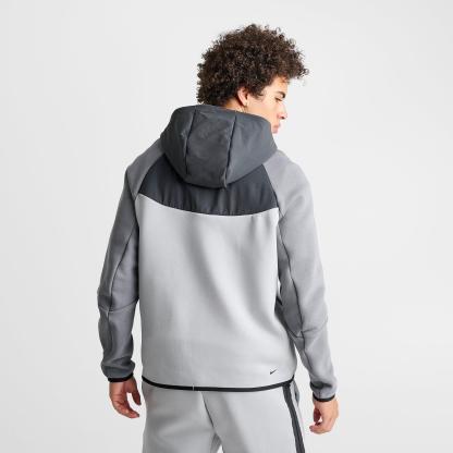 Men's Nithtke Tech Fleece Windrunner Full-Zip Jacket - Light Smoke Grey/Anthracite/Pink Foam