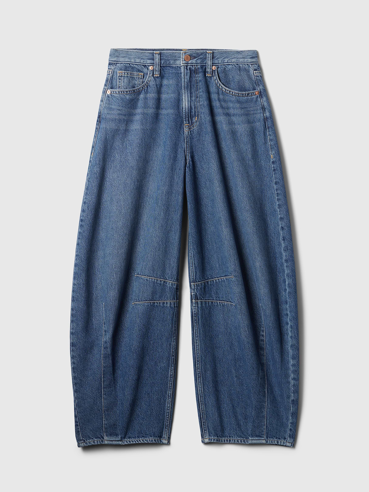 High Rise Horseshoe Jeans - Dark blue indigo