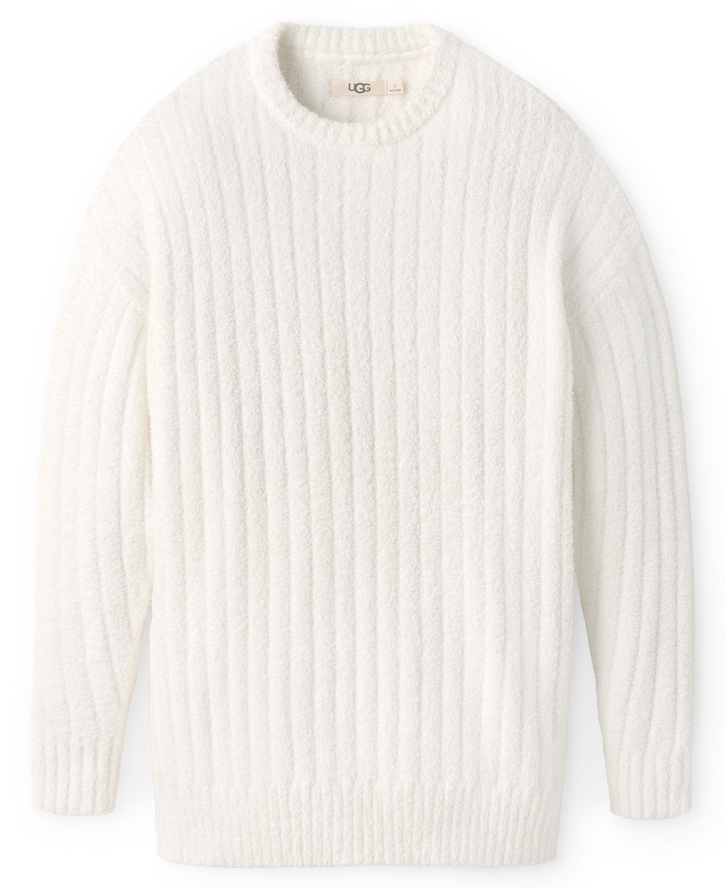UGG Women's Riz Ribbed Long-Sleeve Knit Sleep Top - Cream
