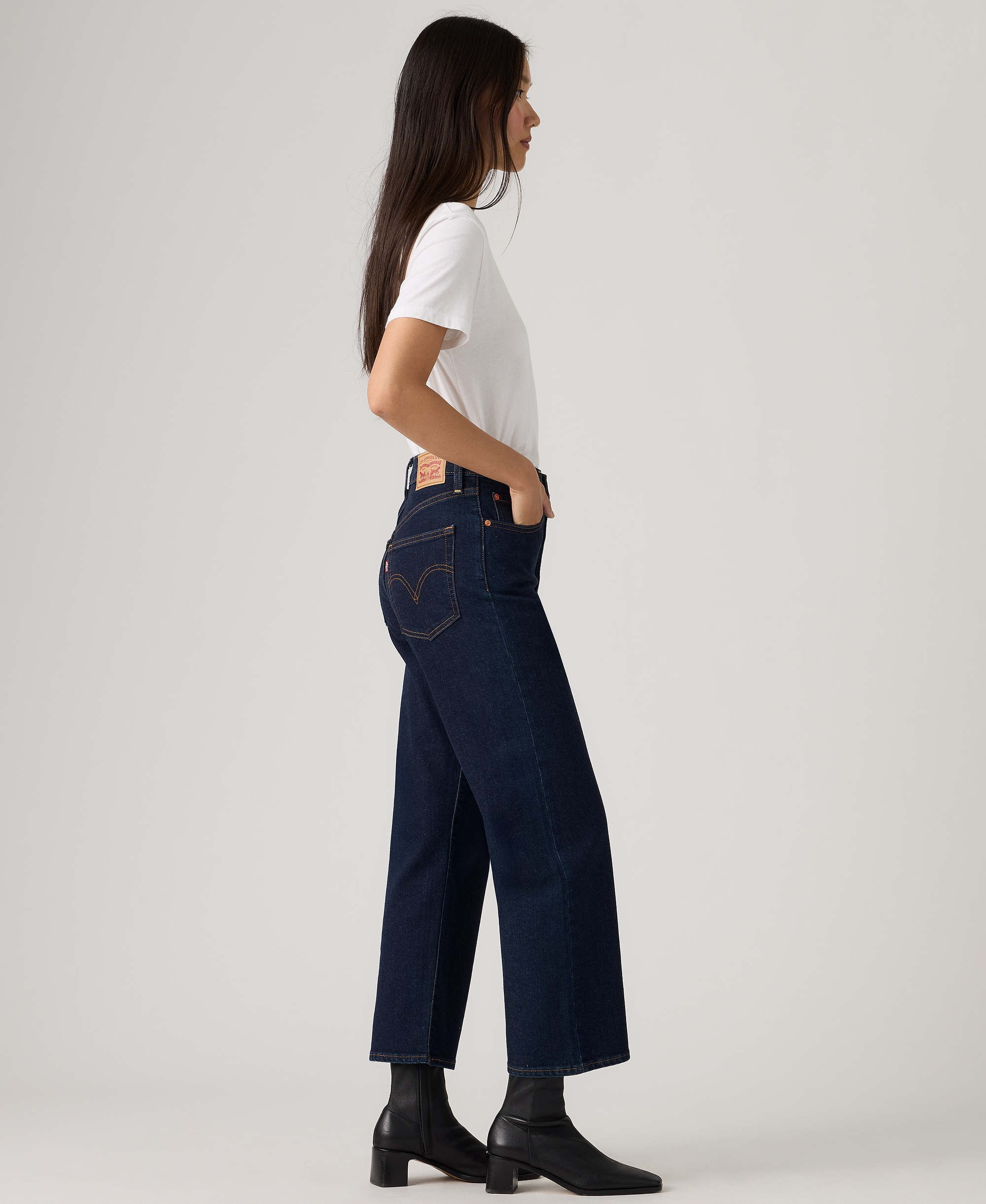 Levi's Women's Ribcage High-Rise Straight Ankle Jeans - Whoa What