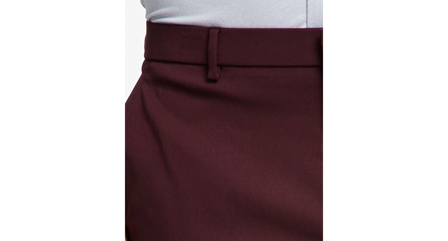 Tommy Hilfiger Men's Modern-Fit Stretch Dress Fall Pants - Burgundy