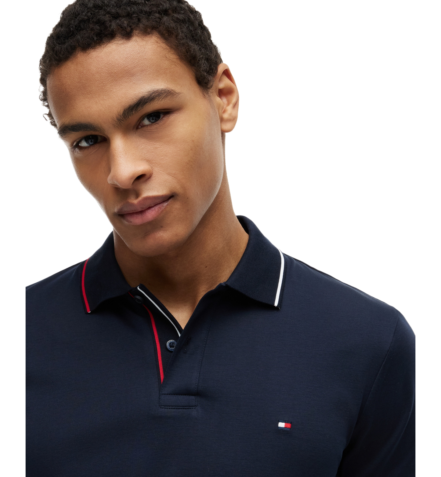 Tommy Hilfiger Men's Slim-Fit Smooth Touch Tipped Polo Shirt - Desert Sky