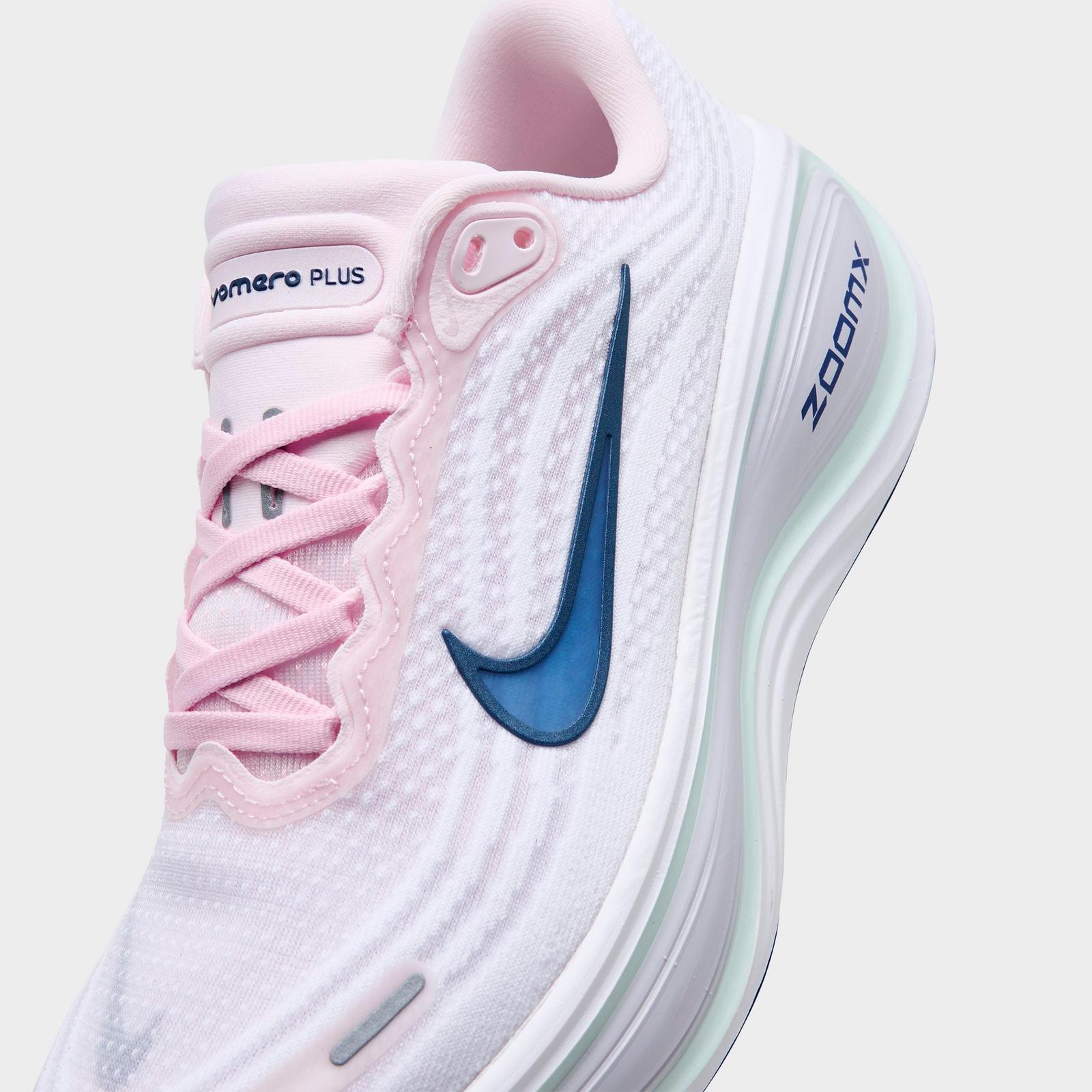 Women's Nike Vomero Plus Running Shoes - Pearl Pink/Midnight Blue/Barely Green/White
