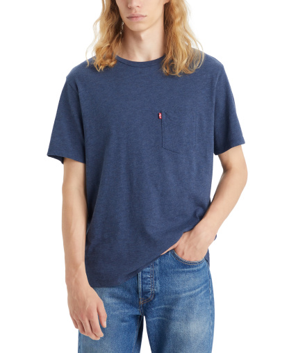 Levi's Men's Classic Pocket Crewneck Short-Sleeve T-Shirt - Dress Blue