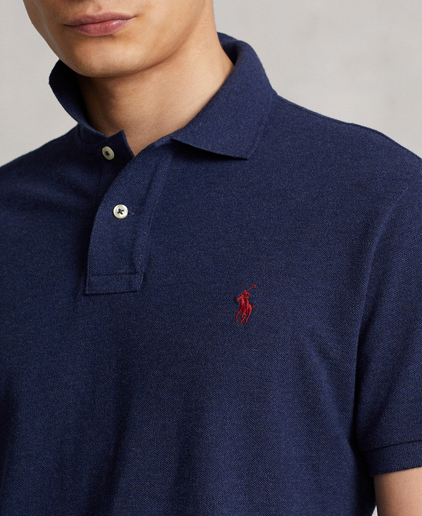 Polo Ralph Lauren Men's Classic-Fit Mesh Polo Shirt - Spring Navy Heather