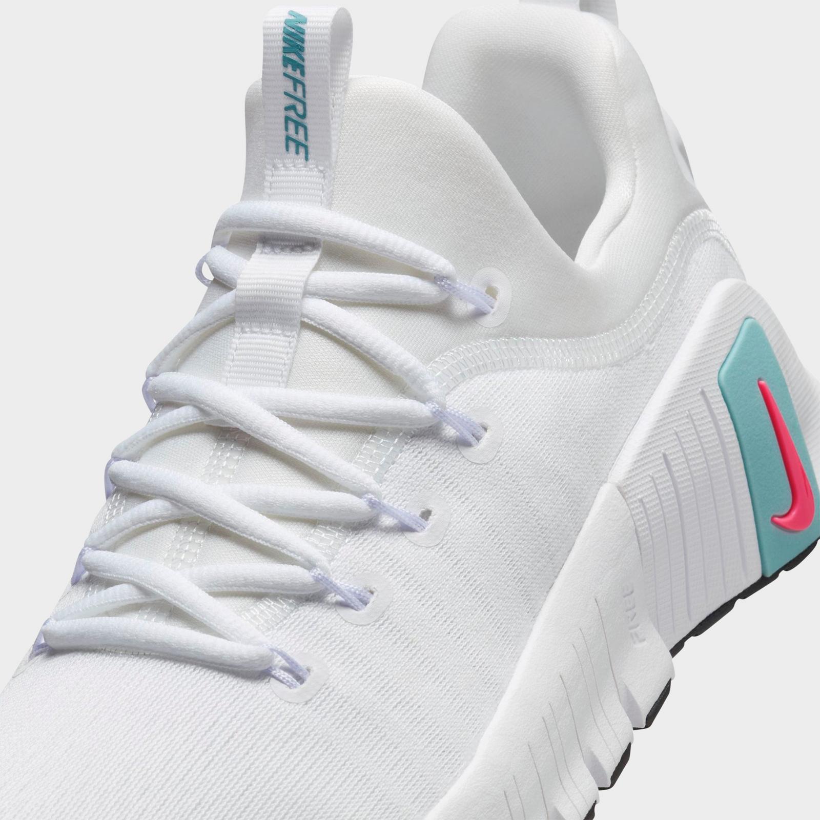 Women's Nike Free Metcon 6 Training Shoes - White/Hot Punch/Denim Turquoise/Black